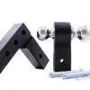 Aluminum adjustable ball mount with dual balls and 6 inch drop rise