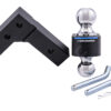 Aluminum Adjustable Ball Mount – Dual Ball, 6" Drop/Rise, Black - Image 3