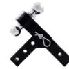 Aluminum Adjustable Ball Mount – Dual Ball, 6" Drop/Rise, Black - Image 6